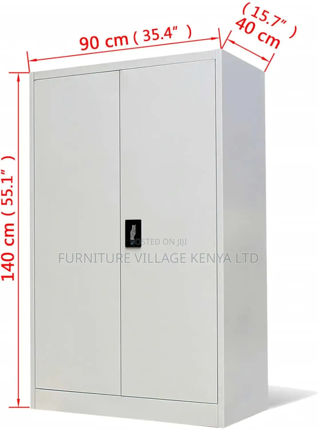 2-Door Steel White Document File Cabinet