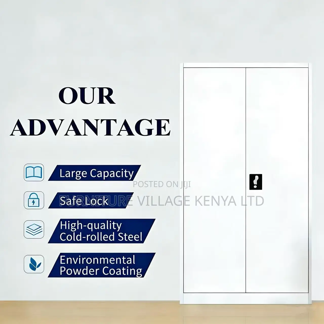2-Door Steel White Document File Cabinet