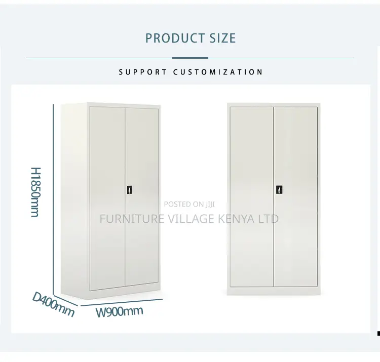 2-Door Steel White Document File Cabinet