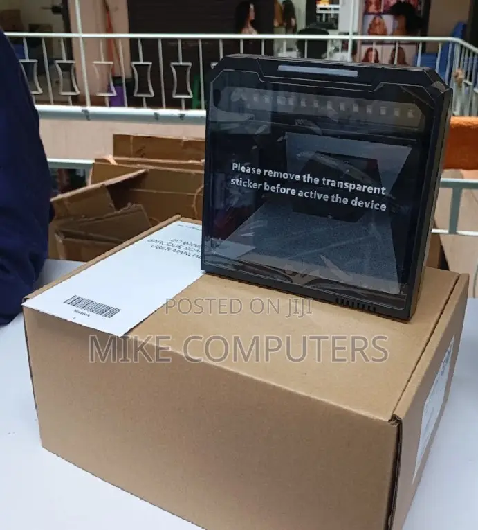 Table Mount Square Bar Code and Qr Code Scanner