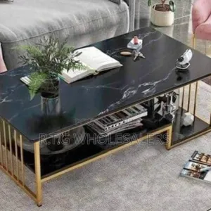 Executive Black Marble Coffee Table
