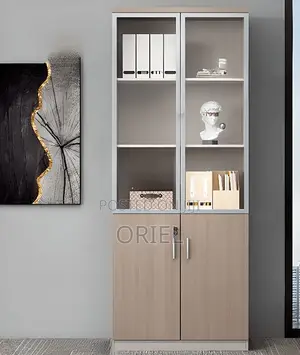 Office Cabinet : Office 2-Door Wooden Half Glass Filing Cabinet