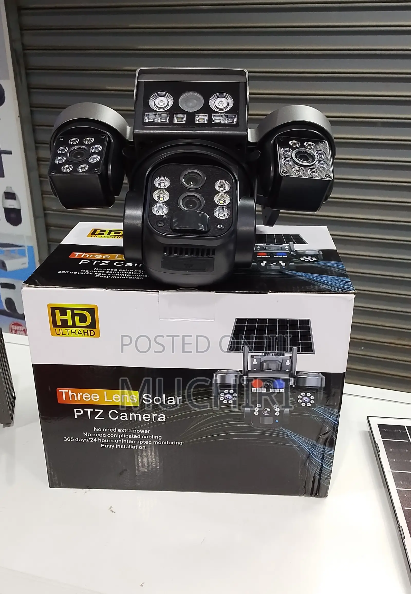 Solar Powered V380 Triple Lens Camera 4g Hd