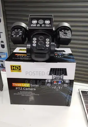 Solar Powered V380 Triple Lens Camera 4g Hd