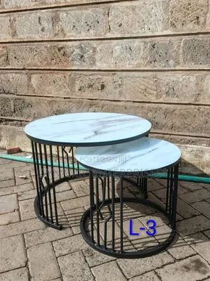 Modern Luxury 2-in-1 Marble Nesting Table Set