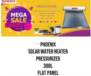 Phoenix 300l Solar Water Heater Flat Panel/300l Solar Heater