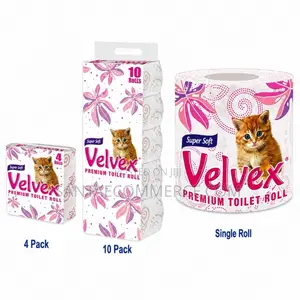 Velvex Ultar Pink Printed 200sheets Toilet Tissue Paper 2ply