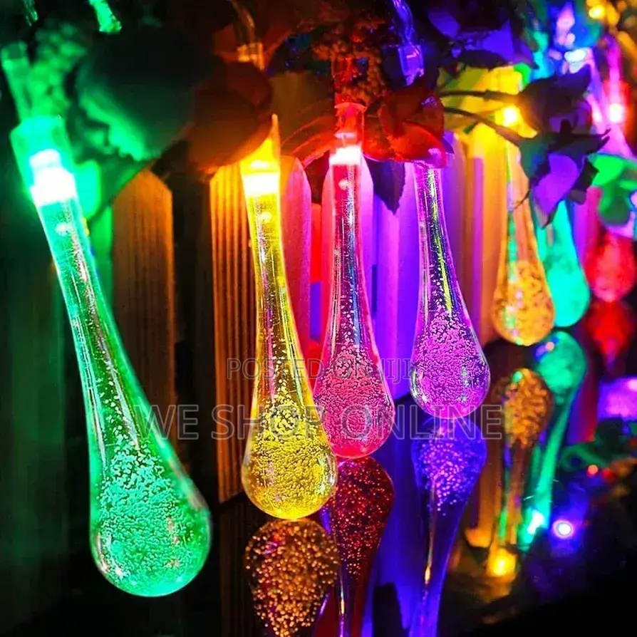 Led Teardrop Solar String Lights