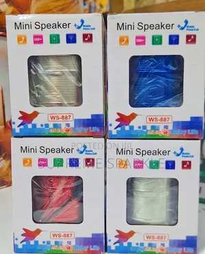 Ws-887 Mini Bluetooth Speaker, Fm Radio, Usb Support.