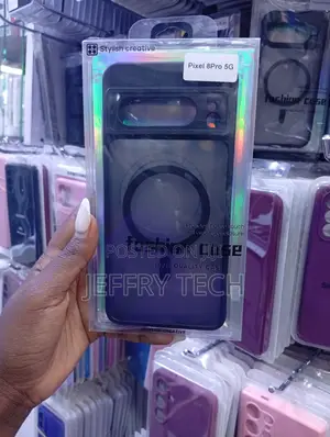 Black Translucent Magnetic Fashion Case for the Google Pixel 8 Pro.
