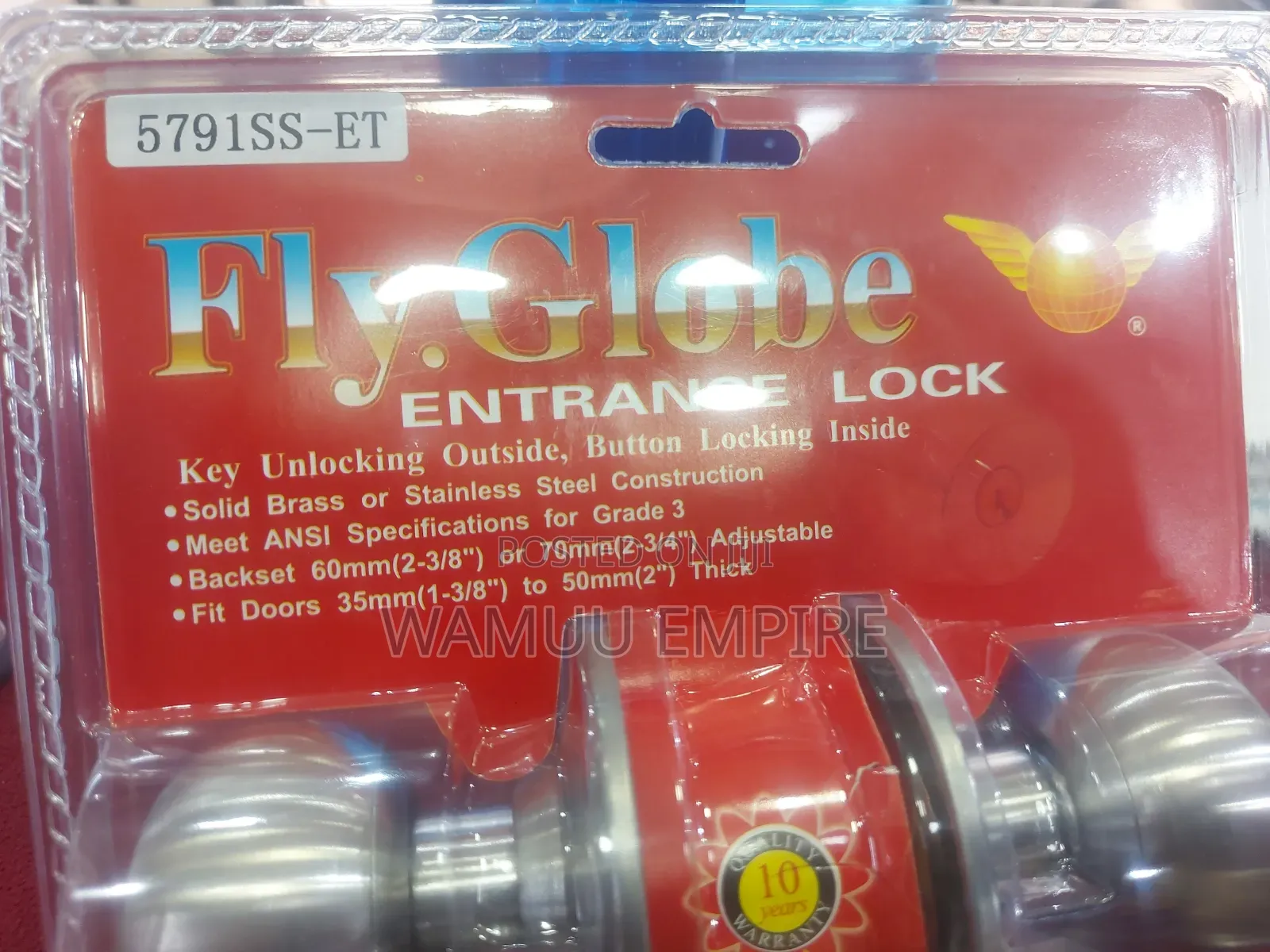 Entry Door Knob Lockset,