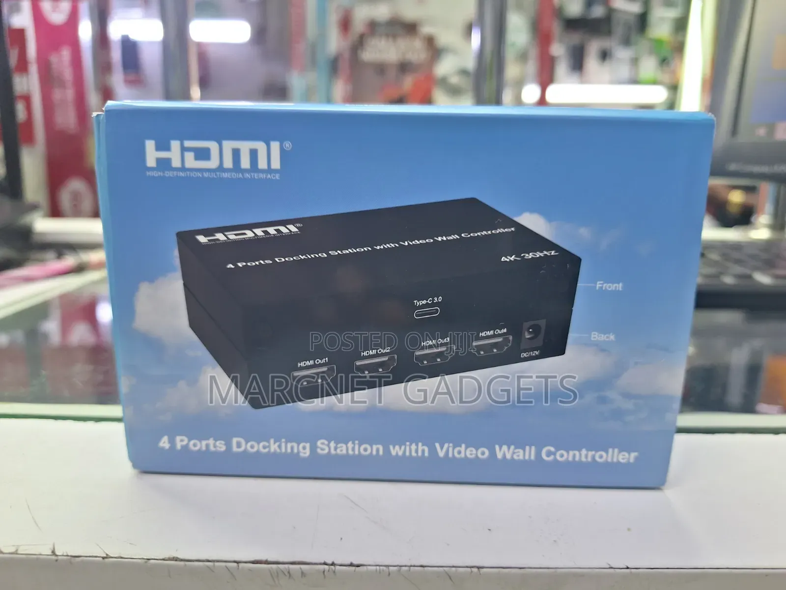 4 Ports Hdmi Docking Station With Video Controller Screens Extender