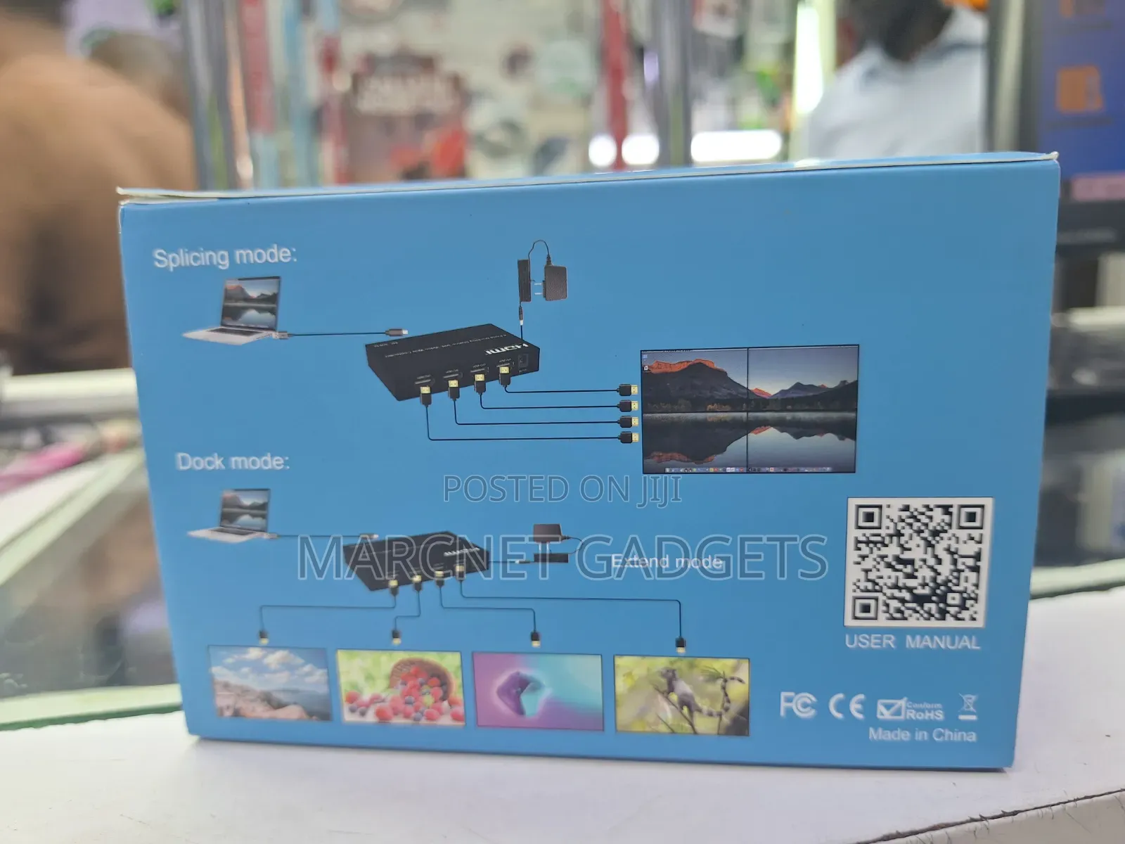 4 Ports Hdmi Docking Station With Video Controller Screens Extender