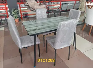 Top Glass Dining Table Set