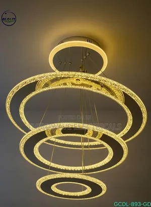 3-Ring Crystal Pendant Chandelier Light