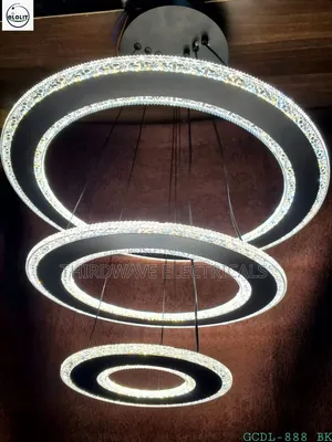 Vintage Modern 3-Ring Crystal Pendant Chandelier Lights J9u