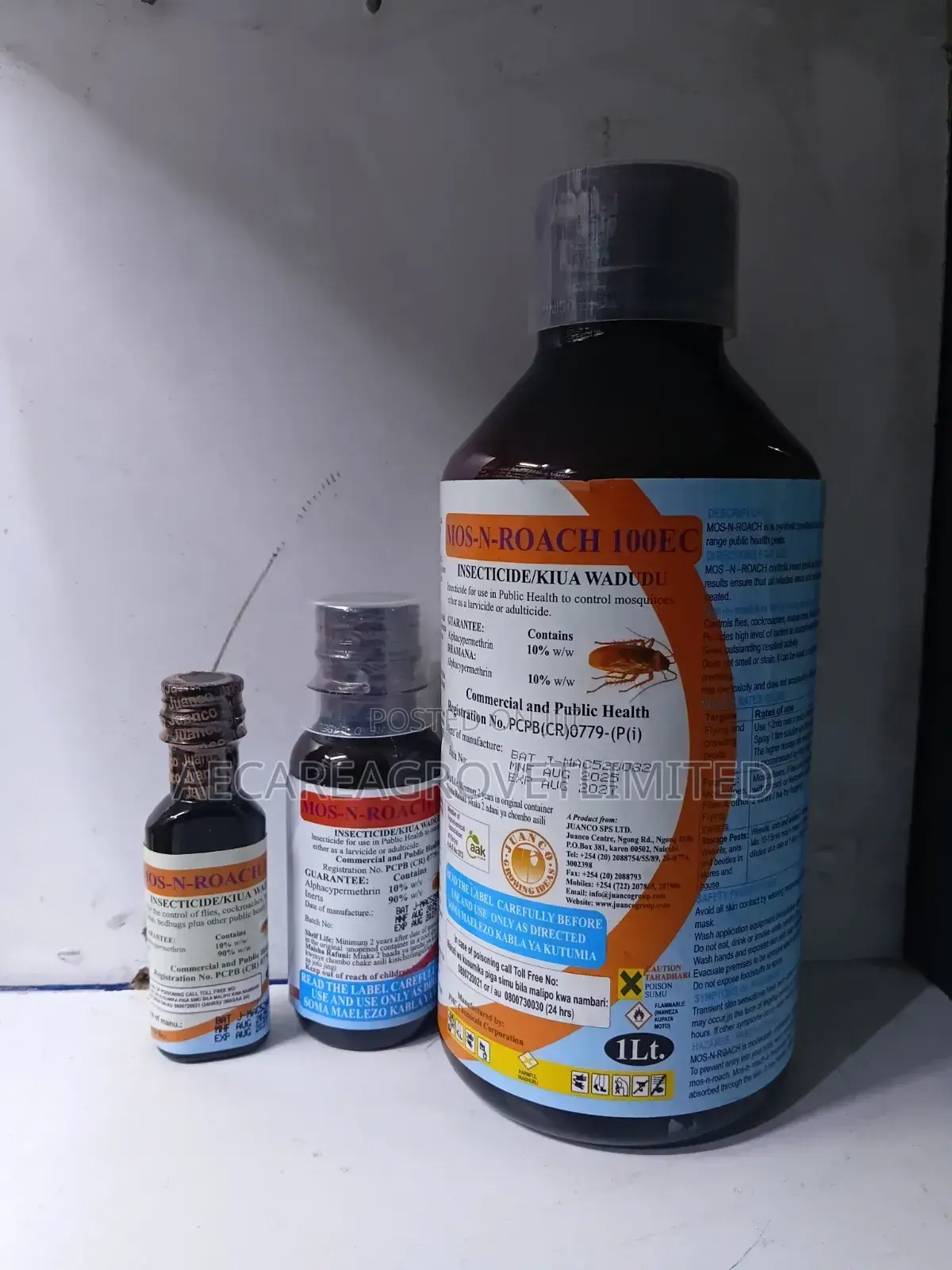 Mos N Roach 100ec Insecticide 20ml,100ml, 1litre