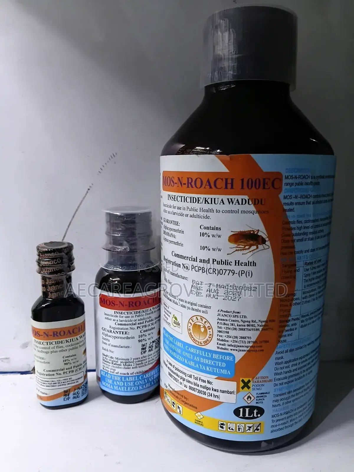 Mos N Roach 100ec Insecticide 20ml,100ml, 1litre