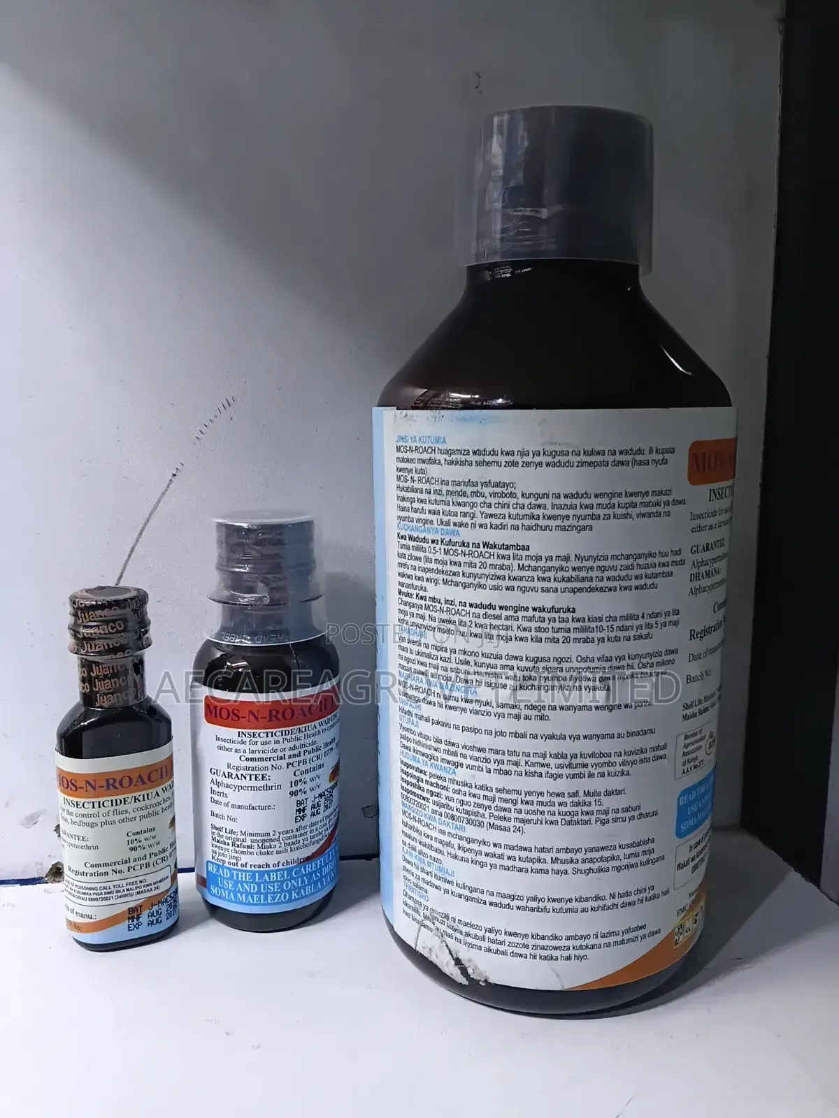 Mos N Roach 100ec Insecticide 20ml,100ml, 1litre