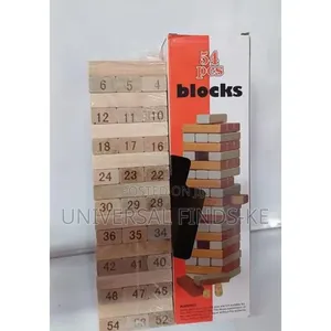 Classic Wooden Jenga Blocks – Stack, Balance Win!