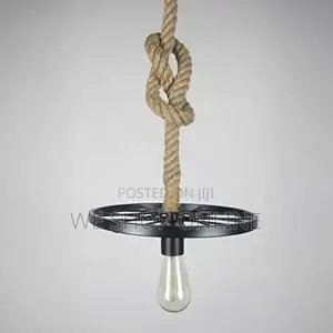 Wheel Hemp Ropes Pendant Light
