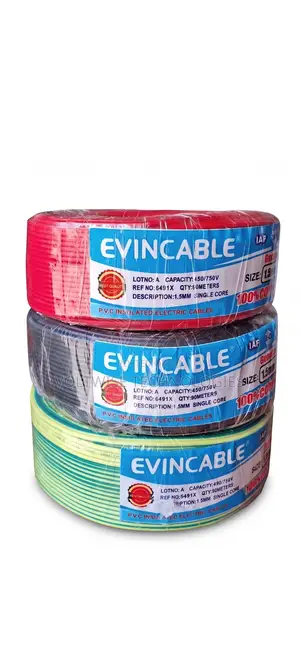 Evincable 1.5mm Single Core PVC Insulated Electric Cables
