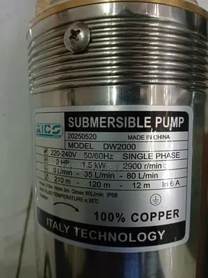 Aico 2hp Submersible Pump 210m Head