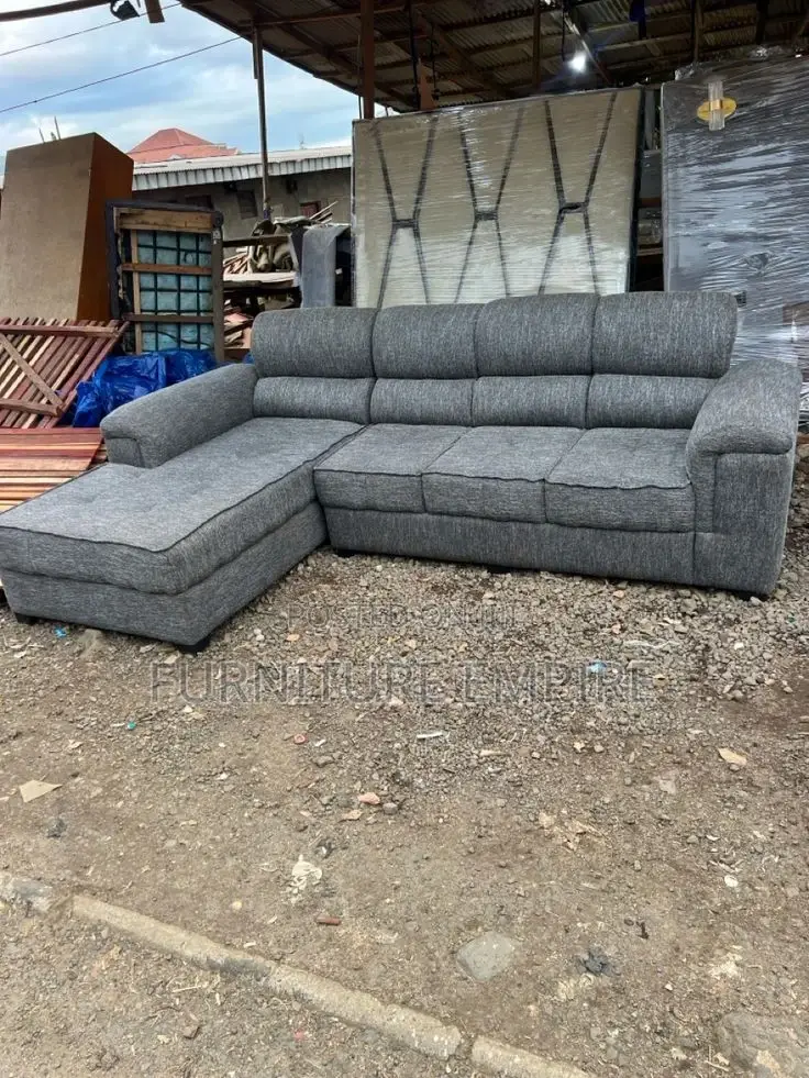 Grey L - Shaped Sofa