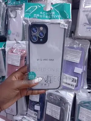 Clear Silicone Protective Case for an Apple iPhone 12 Pro Max.