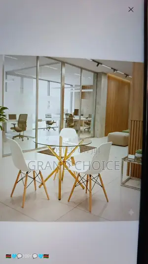 Eames Chair With Glass Table