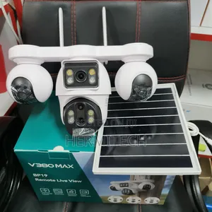 Solar Powered PTZ Surveillance 4g Cameras 4lens CCTV Surveillance