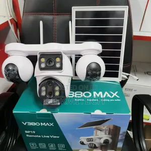 V380 4g Solar Powered 4-Lens CCTV Surveillance for Home Use