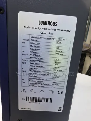 Luminous Solar Hybrid Inverter HPV 3.6kva/24v