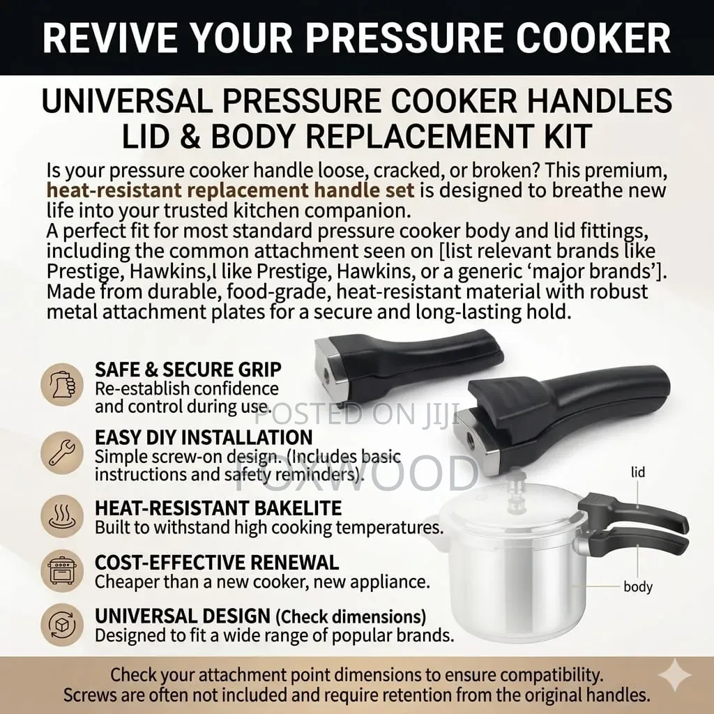 Saral Pressure Cooker Double Handle Size: 6–10 Litres