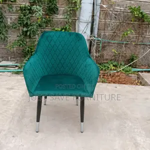 Green Upholstered Accent Chair–Durable Metal Legs