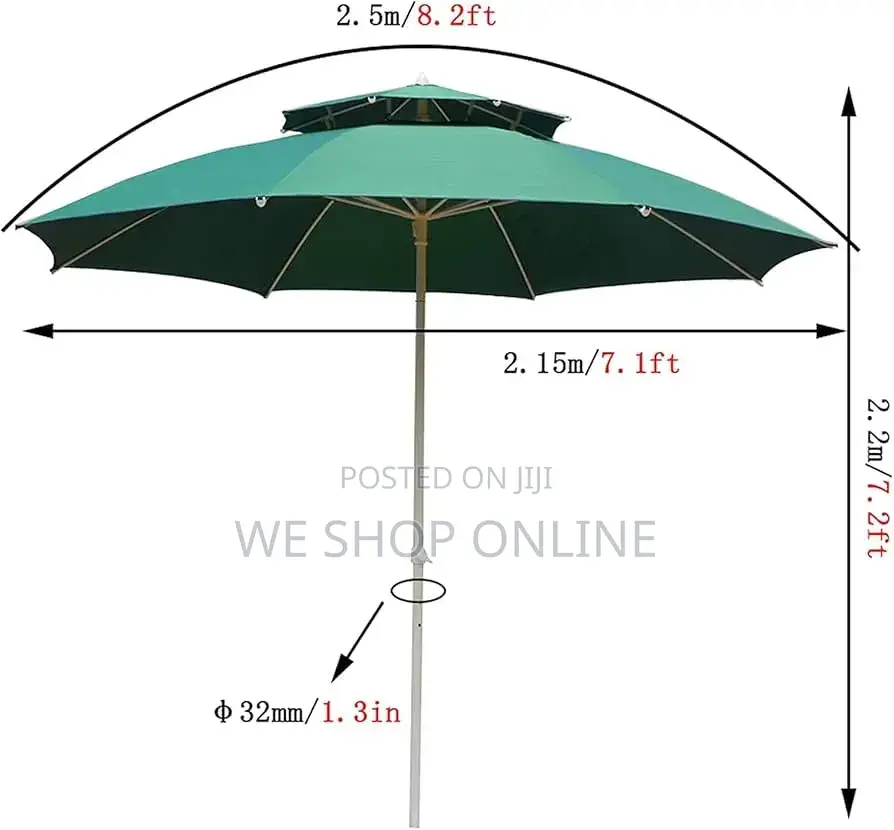 Garden Patio Umbrella 2.2m,
