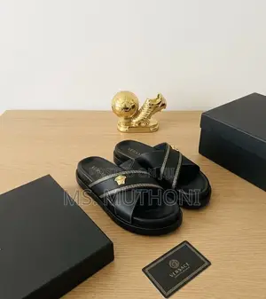 Cross-Strap Medusaversace Sandals Size 40-45