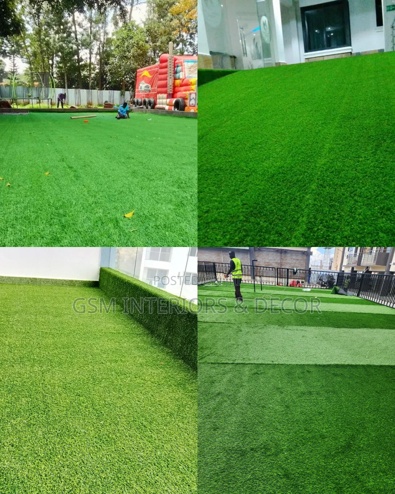Artificial Green Grass Carpets Easy to Maintain