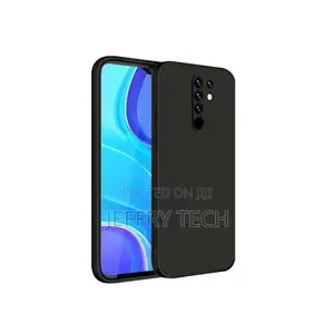 Redmi 9 or 9 Prime Soft Liquid Silicone Case Cover (Black)