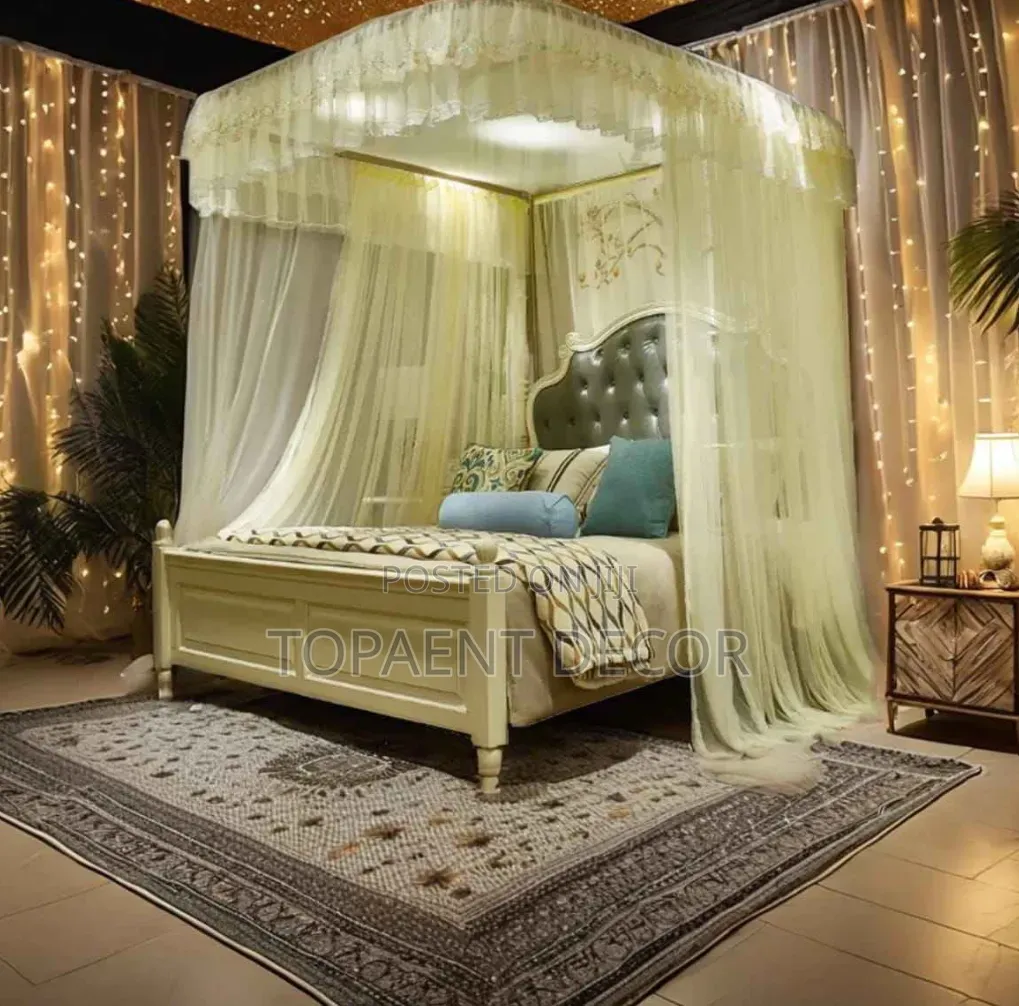 Easy to Assemble ,Cream 2 Stand Rail Mosquito Net