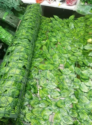 Balcony Leafy Artificial Privacy Fence With Melon Prints
