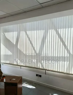 Simply Screened Plain White Vertical Office Window Blinds