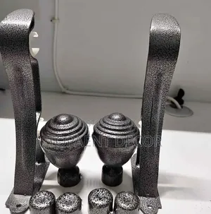 Silver Grey, Powder Coated, Heavy Duty Curtain Rod Accessories