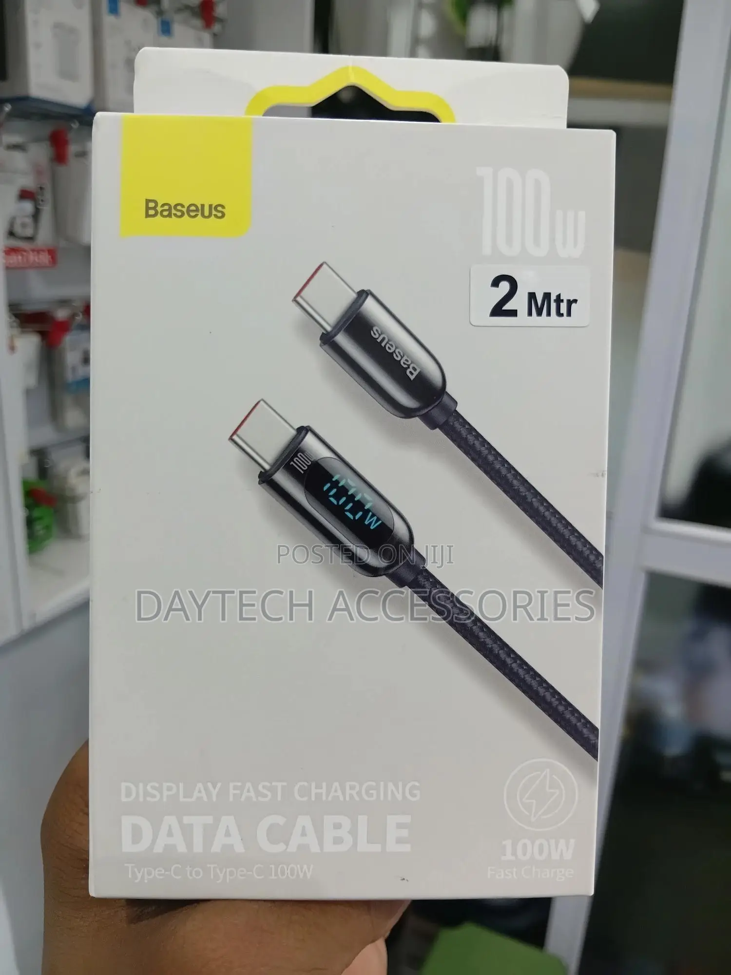 The Baseus Display Fast Charging Data Cable (Usb-C to Usb-C, 100w, 2m)
