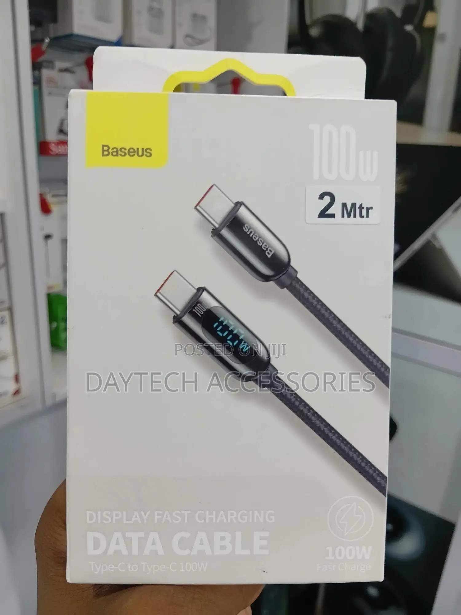 The Baseus Display Fast Charging Data Cable (Usb-C to Usb-C, 100w, 2m)