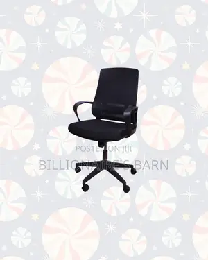 Black Ergonomic Mesh Office Chair Mid Back Lumbar Seating Solution