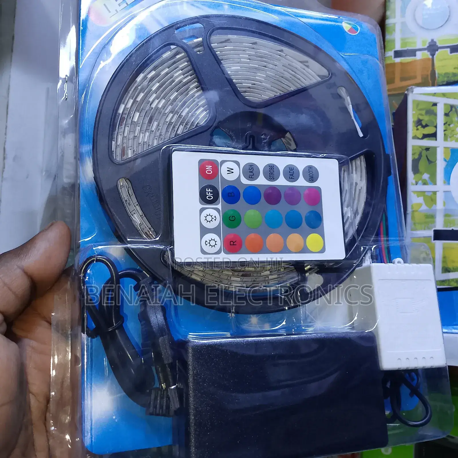 Led Strip Lights With Power Adapter, Remote and Adhesive for Sticking