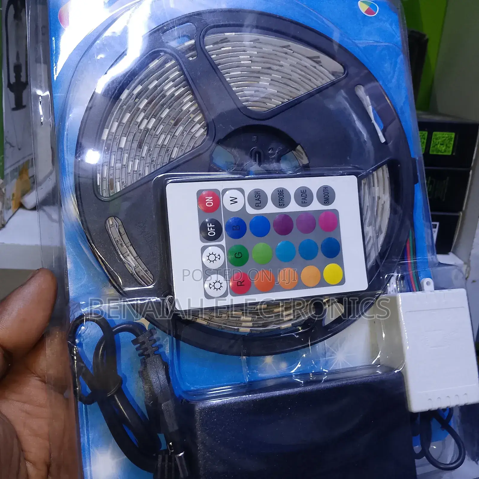 Led Strip Lights With Power Adapter, Remote and Adhesive for Sticking