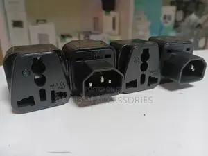 C14 to Universal Female Socket Adapter Ac Plug Black