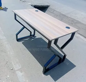 Black Stand +Brown Office Computer  Desk